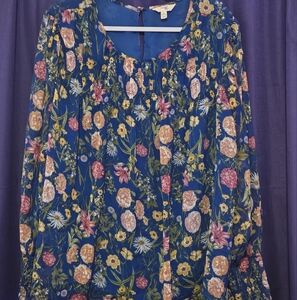 Floral Blue Blouse